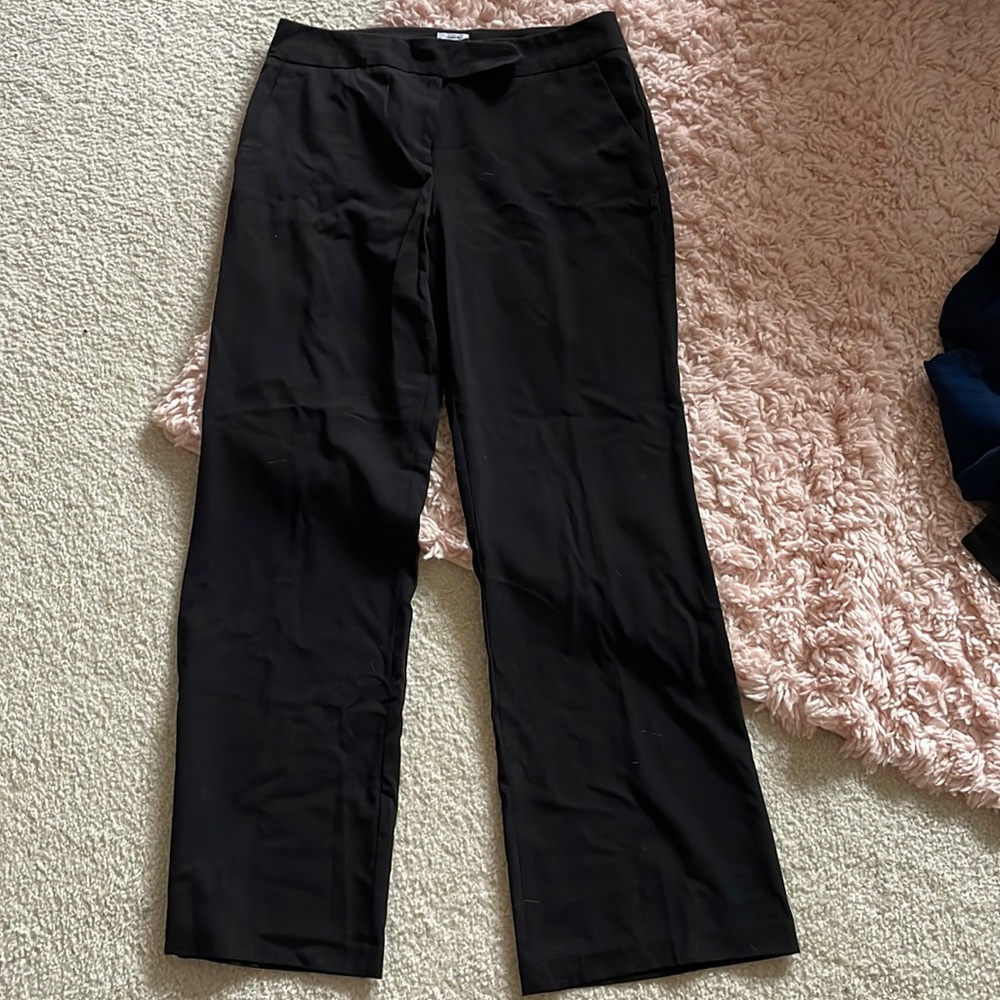 Calvin Klein black wide leg dress pants